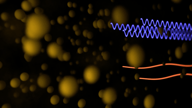 Light through particles Light through particles